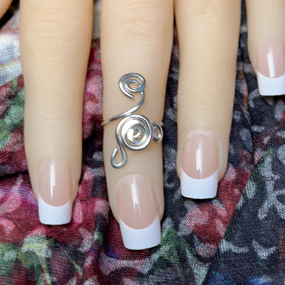 Toe Ring-Adjustable Sterling Silver Toe Ring- Mid… - image 6